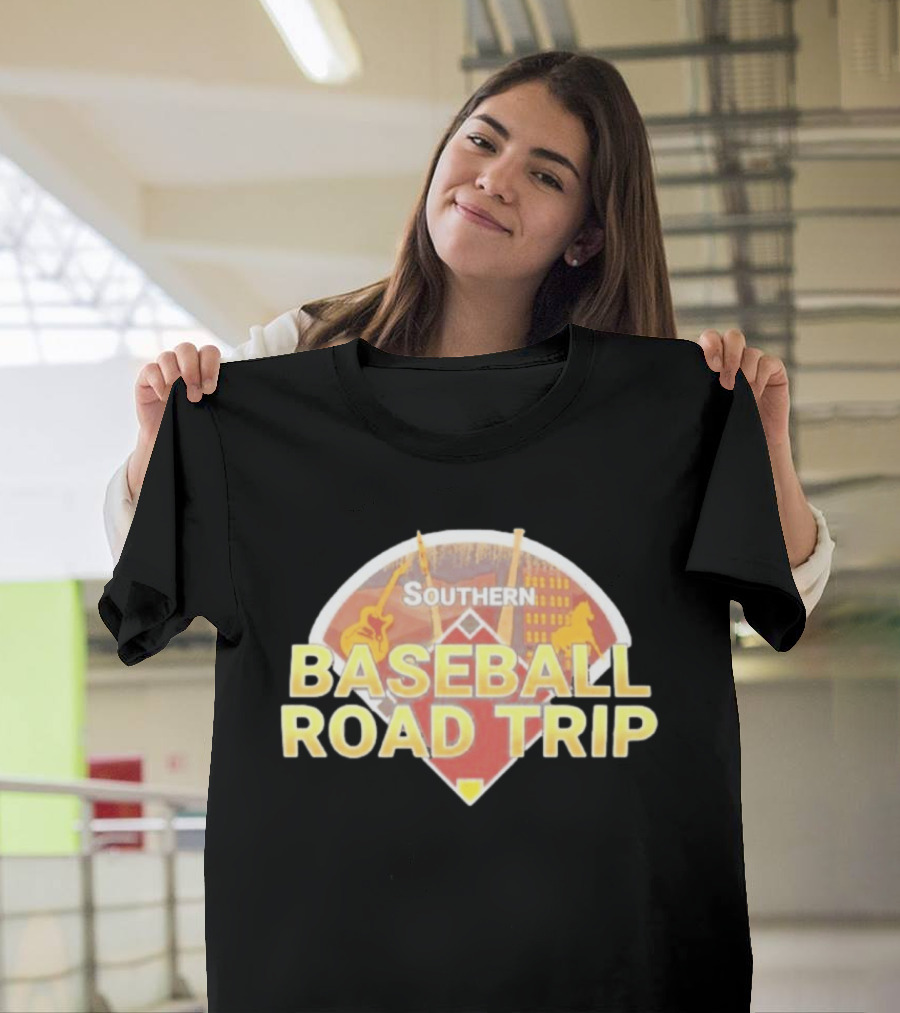 Southern Baseball Road Trip Music Adventure Stadium Scene T-Shirt