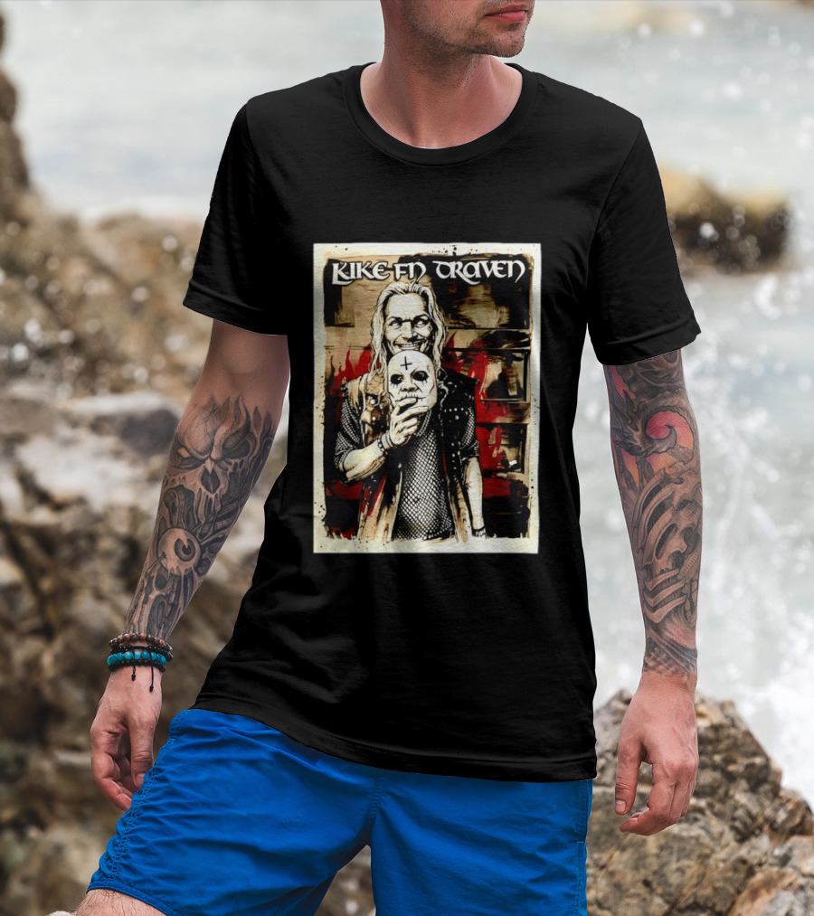 Luke F'N Draven Illustrated Skull Mask T-Shirt