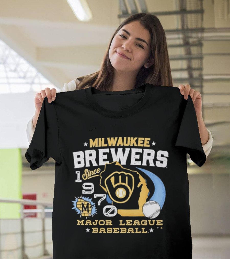 Milwaukee Brewers Since 1970 Major League Baseball T-Shirt