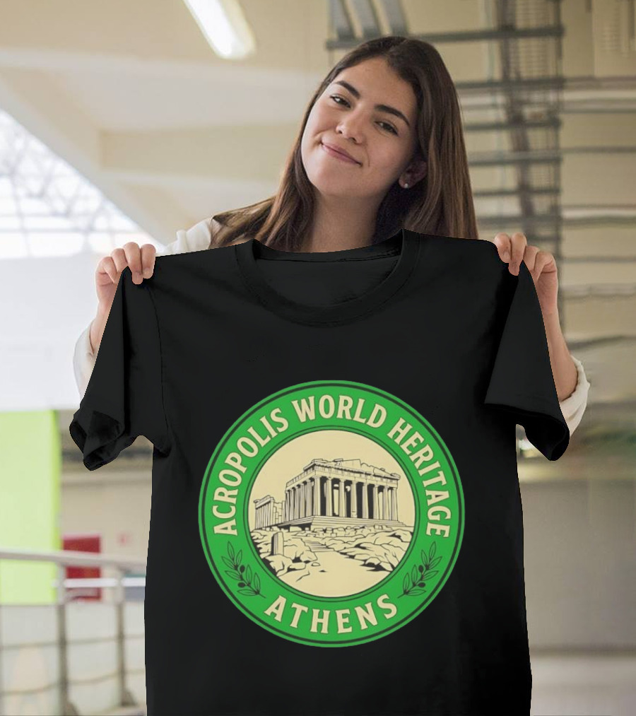 Acropolis World Heritage Athens Iconic Parthenon Landmark T-Shirt
