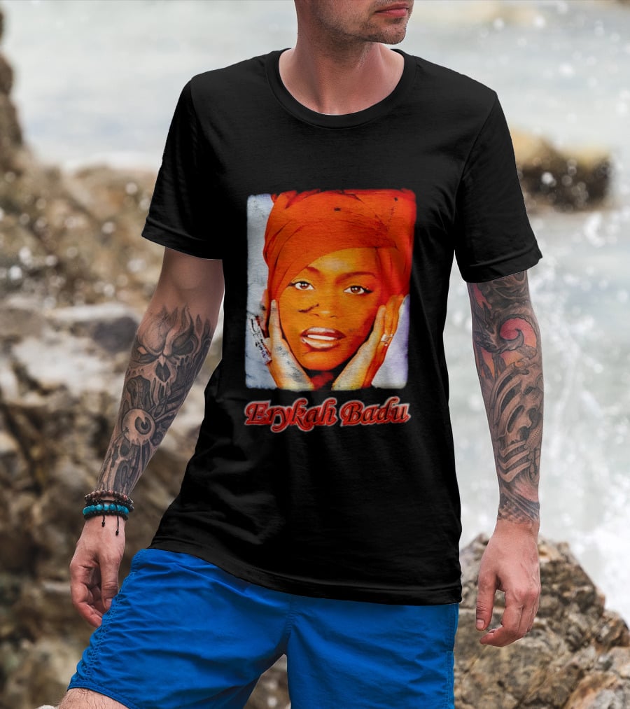 Erykah Badu Iconic Headwrap And Face T-Shirt