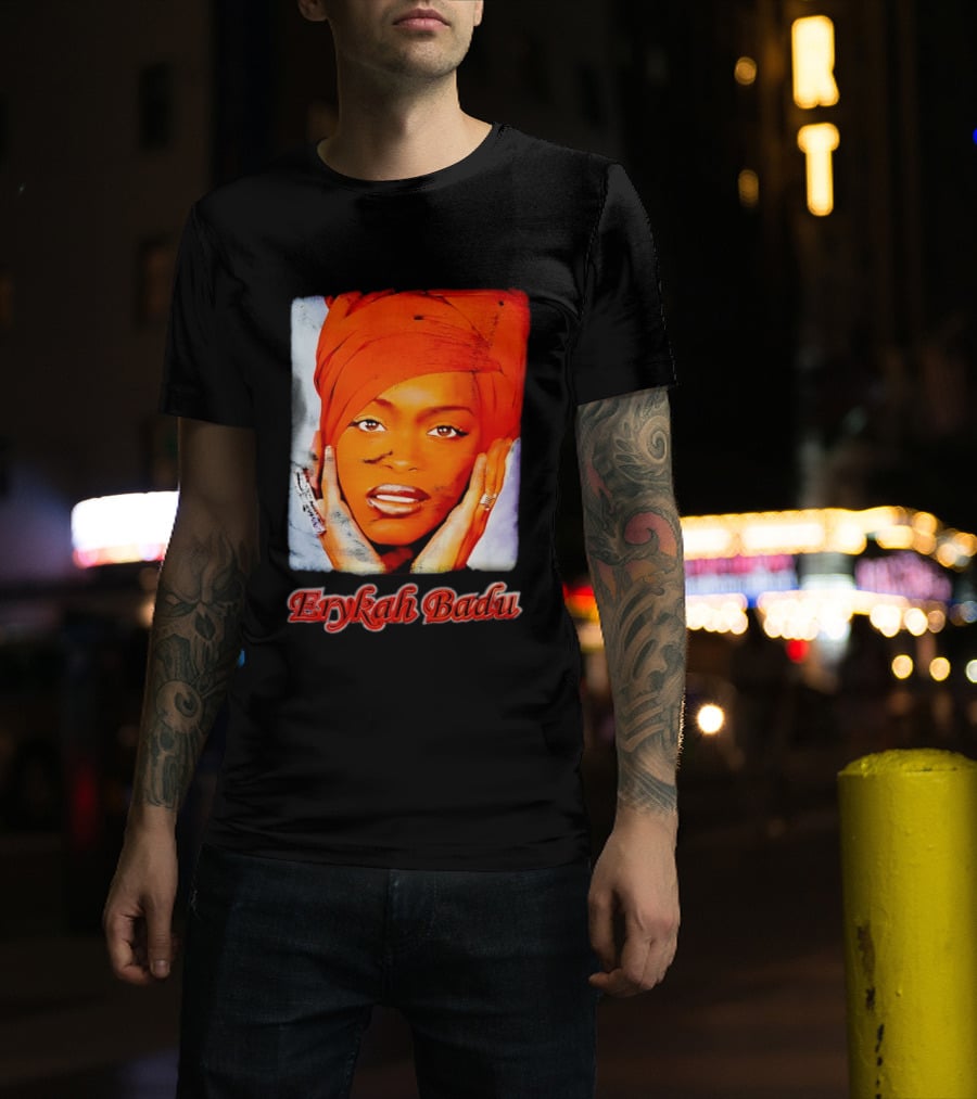 Erykah Badu Iconic Headwrap And Face T-Shirt