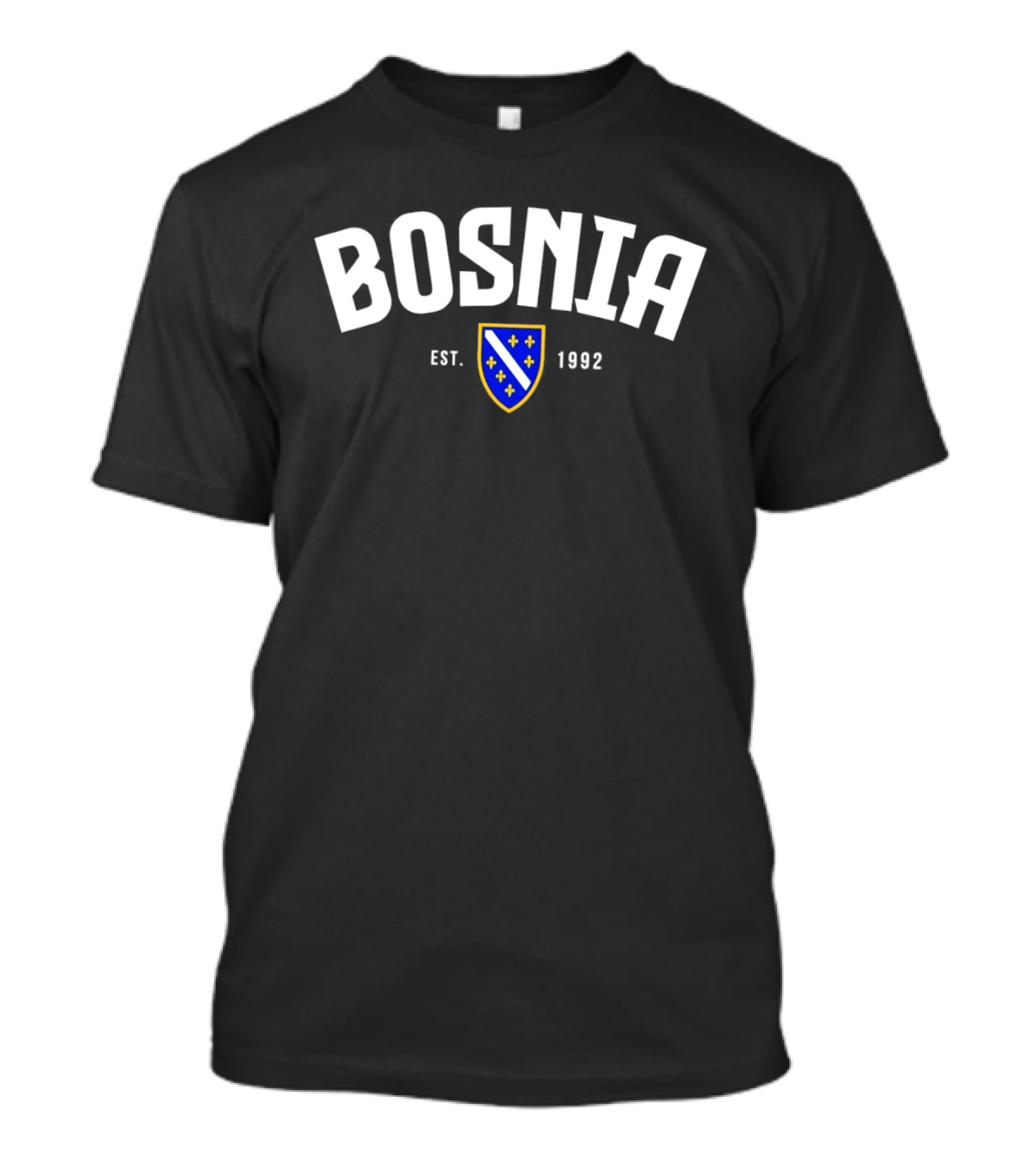 Bosnia Est 1992 Shield Flag Icon Fleur De Lis T-Shirt