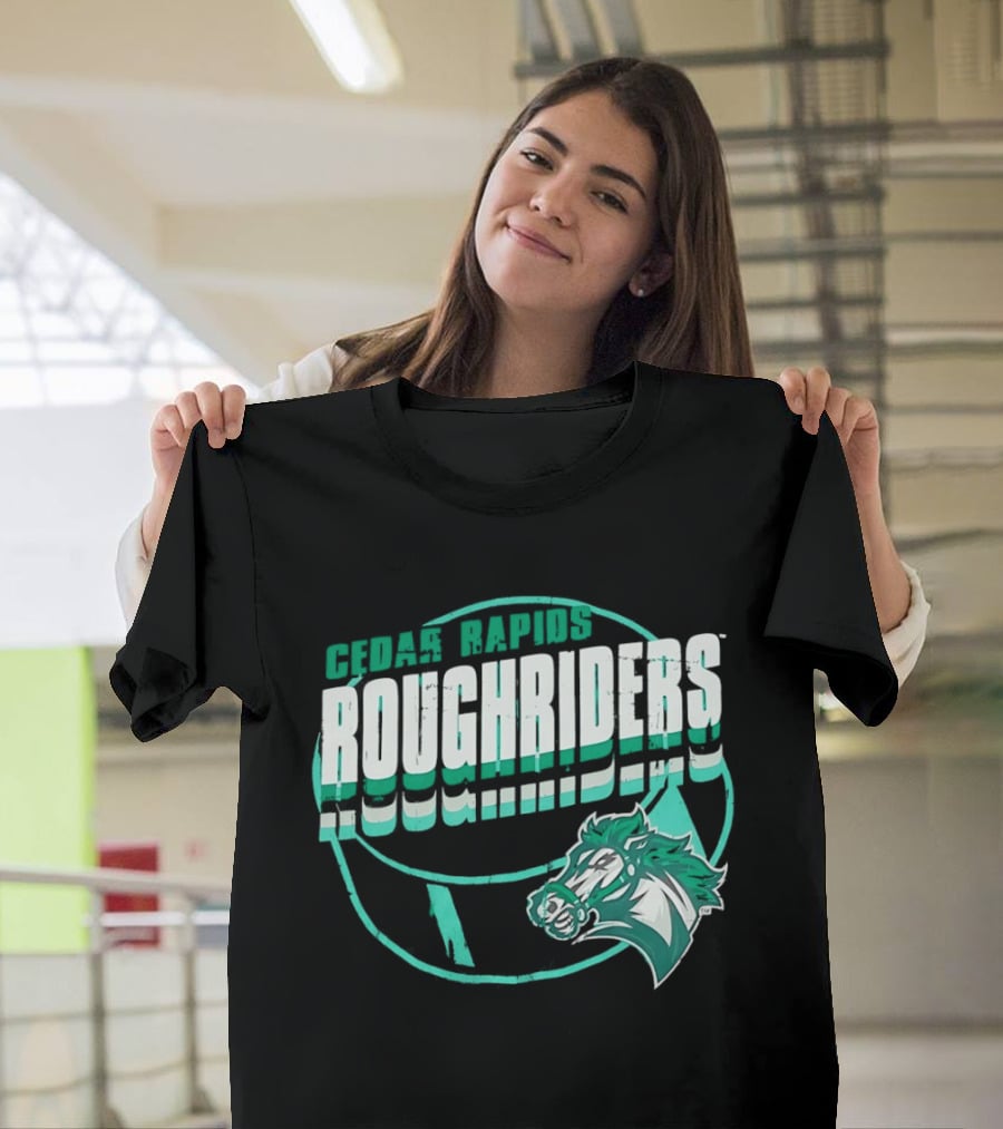 Cedar Rapids RoughRiders Horse Head T-Shirt