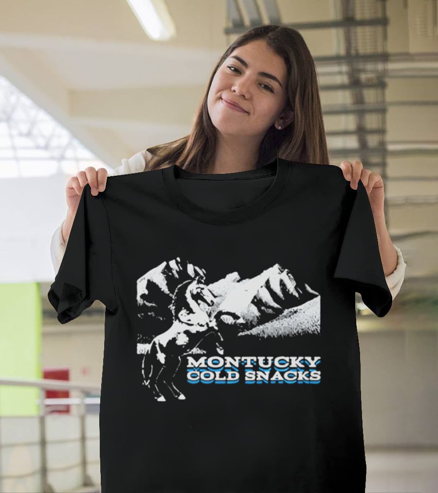 Montucky Cold Snacks Horse And Mountain Scene T-Shirt