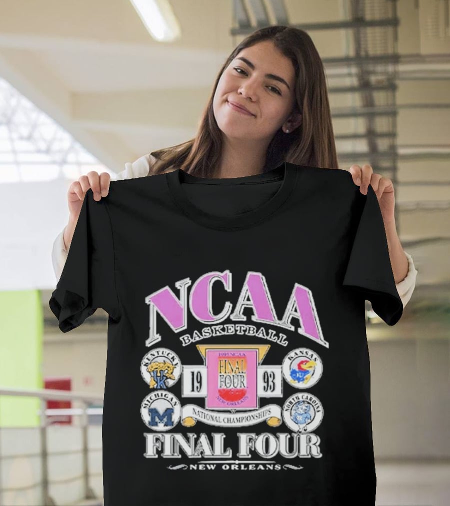 NCAA Basketball Final Four 1993 New Orleans Team Logos T-Shirt