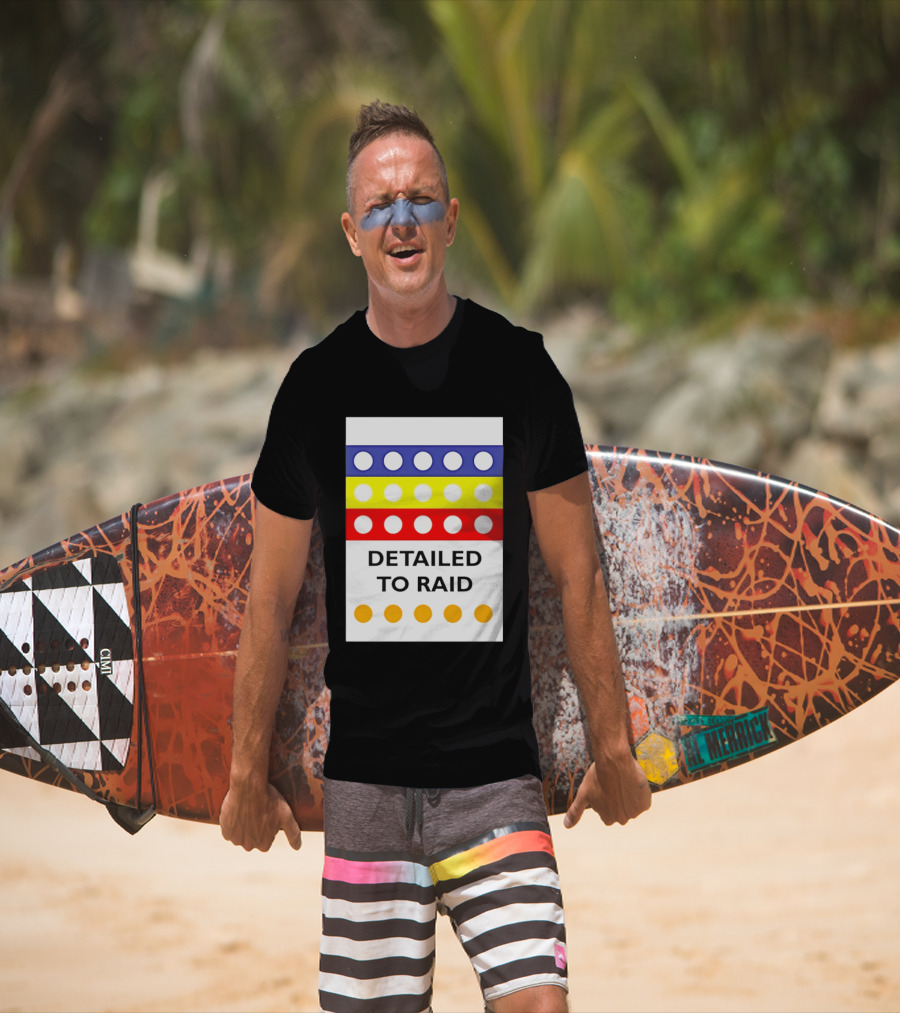 Detailed To Raid Colorful Circle Stripes T-Shirt