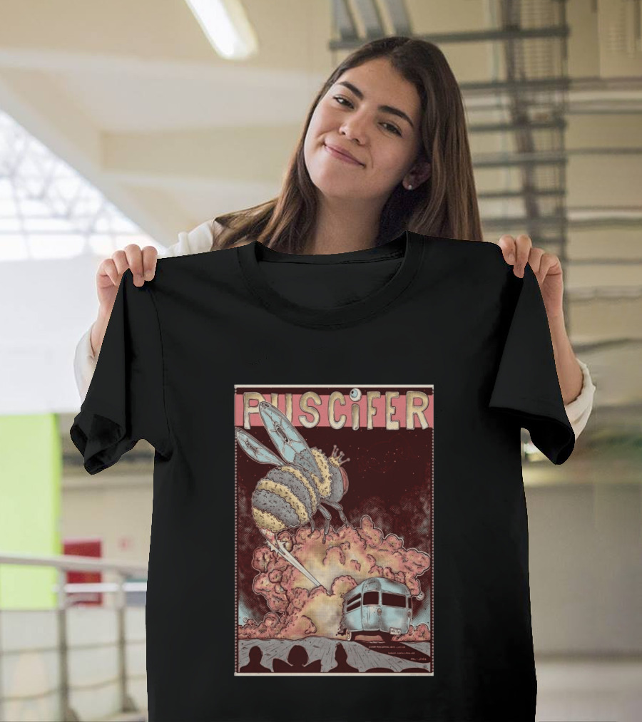 Puscifer Durham Performing Arts Center April 1 2026 Tour With Crowned Bee And Trailer T-Shirt