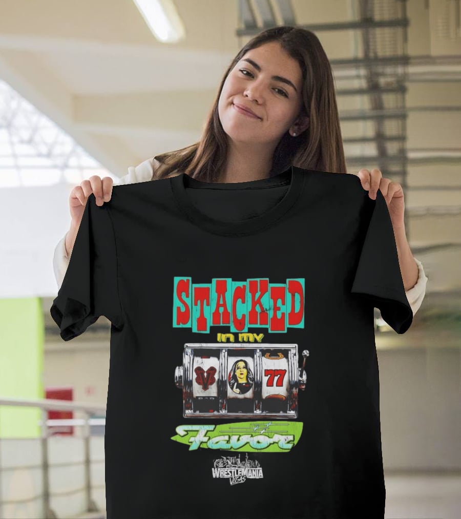 Stacked In My Favor Slot Machine WrestleMania 42 Stephanie Vaquer 77 Lever T-Shirt