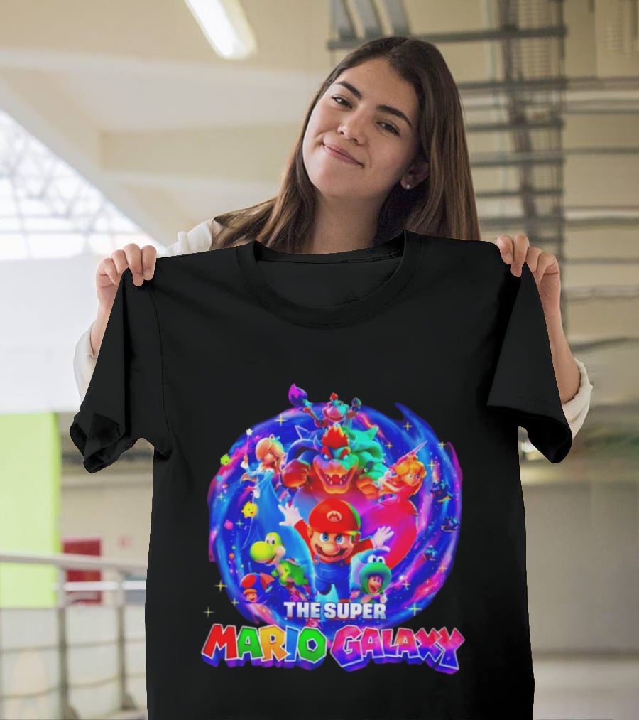 The Super Mario Galaxy Movie Bowser Luigi Peach Yoshi T-Shirt