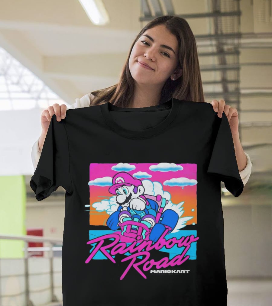 Rainbow Road Super Mario Kart Racing Adventure T-Shirt