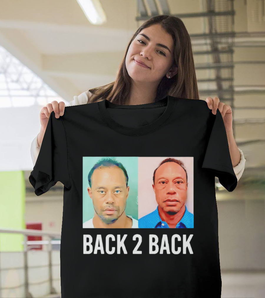 Tiger Woods Back 2 Back Shot Photo Collage T-Shirt