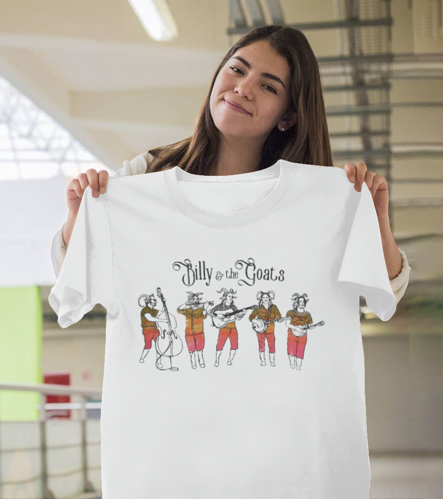 Billy And The Goats Goat Band Playing Instruments Music Ensemble T-Shirt