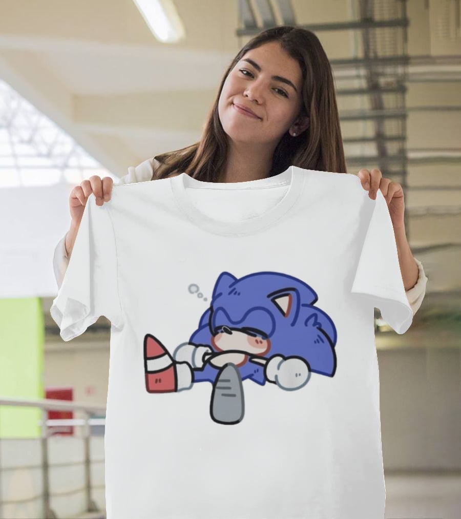 Chibi Sanic The Hedgehog Sleeping Kawaii 2026 T-Shirt