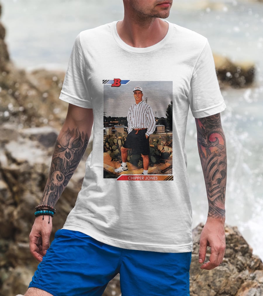 Chipper Jones Rookie Card Braves Baseball Legend T-Shirt