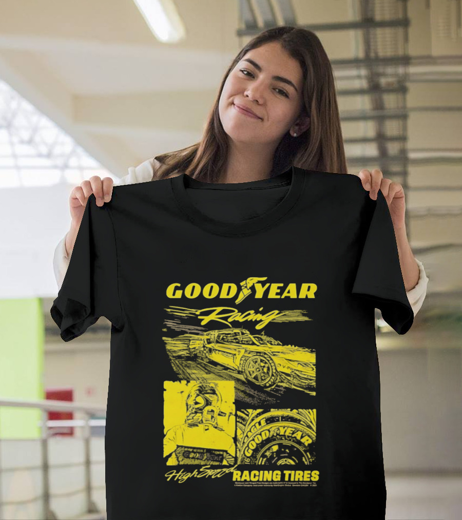 Goodyear Racing High Speed Racing Tires Panels T-Shirt