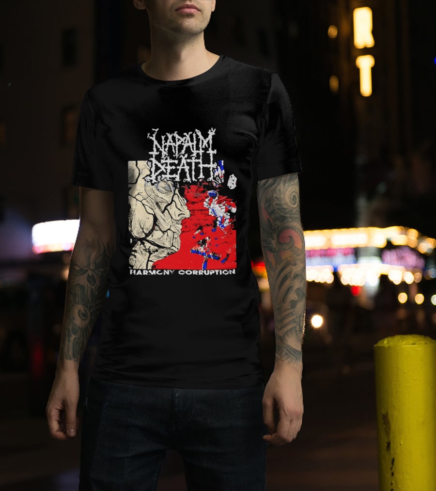 Napalm Death Harmony Corruption Abstract T-Shirt