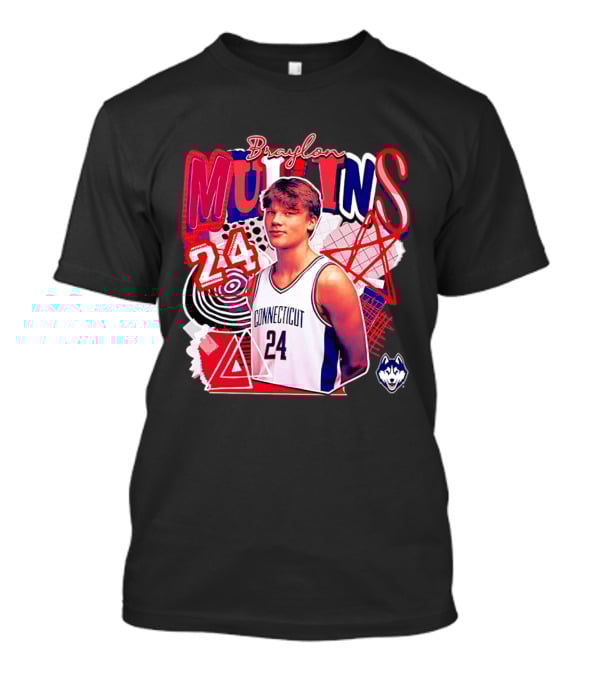 Braylon Mullins Connecticut Basketball 24 NCAA Collage Comfort T-Shirt