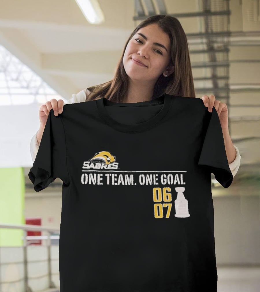Buffalo Sabres One Team One Goal 06 07 Stanley Cup T-Shirt