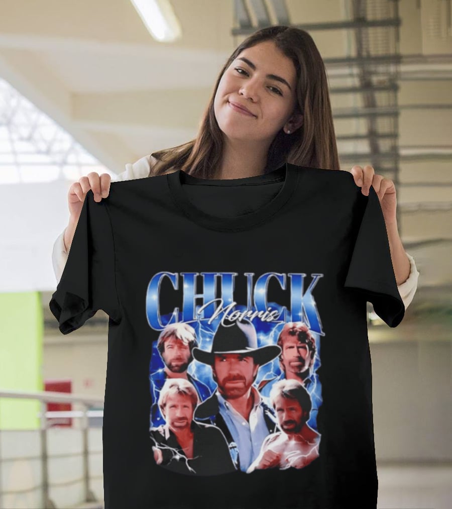 Chuck Norris 1940 2026 Collage Of Iconic Action Hero T-Shirt