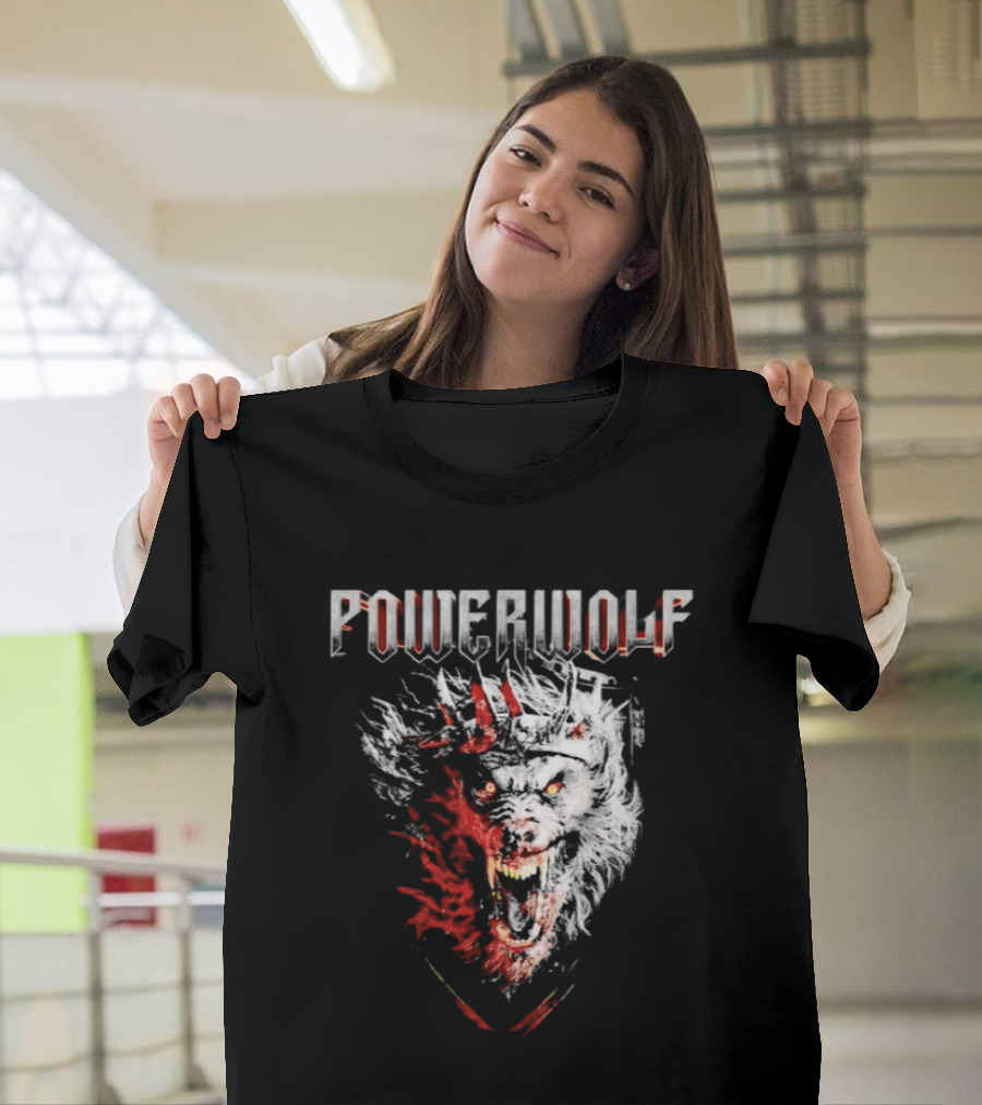 Powerwolf Wolf In Blood Splatter Special T-Shirt