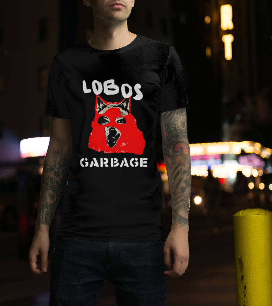 Lobos Dog Red Face Garbage T-Shirt