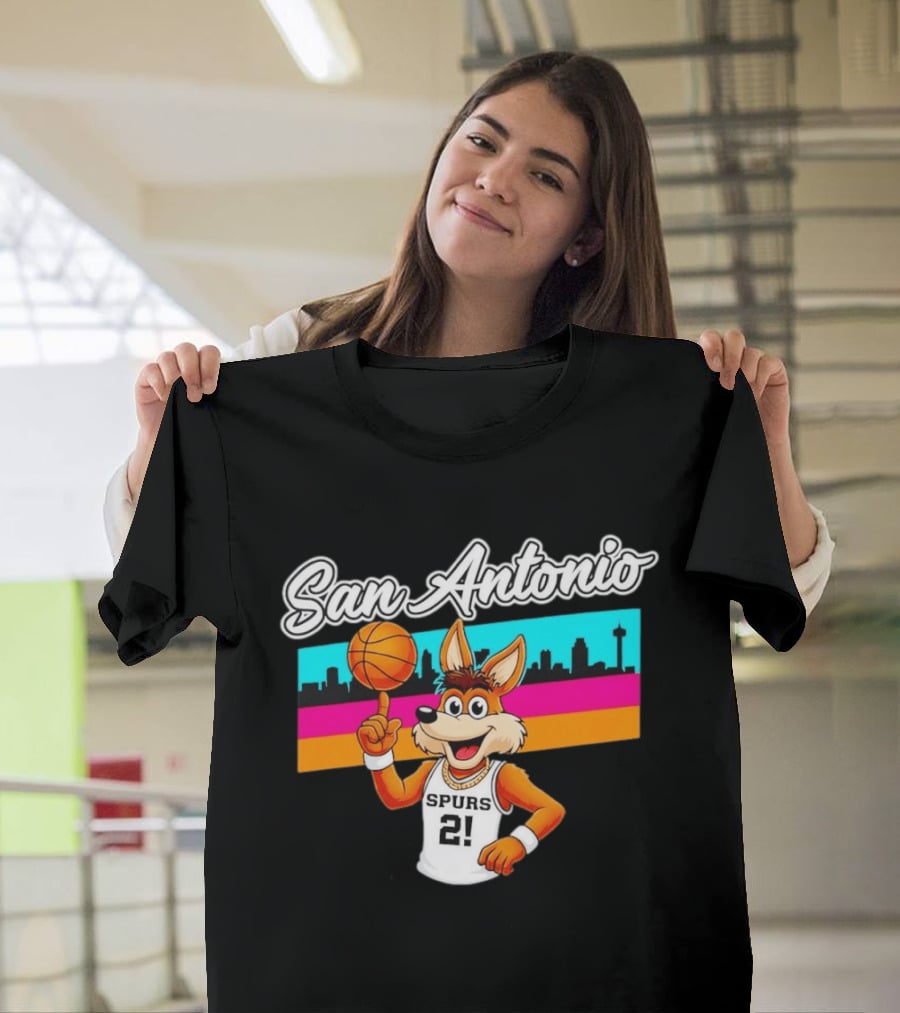 San Antonio Coyote Spurs Basketball Skyline 21 T-Shirt