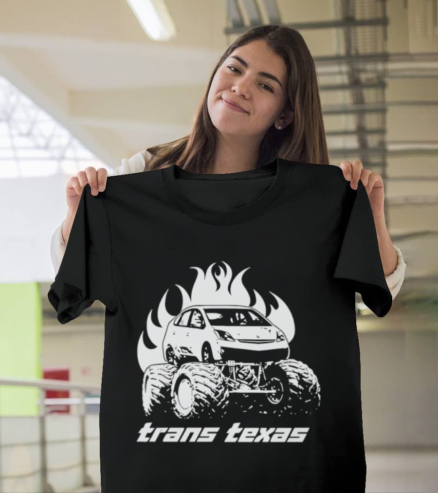 Trans Texas Monster Truck Fiery Off Road Power T-Shirt