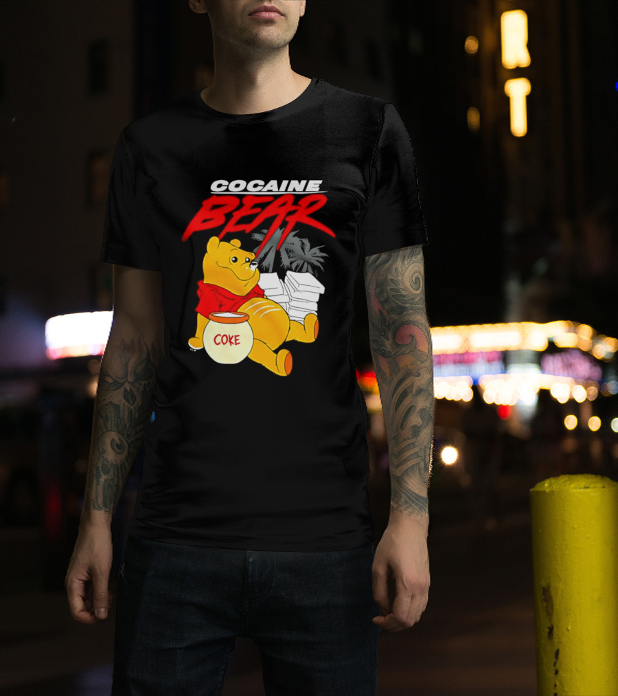 Winnie The Pooh Cocaine Bear Coke Honey Pot T-Shirt