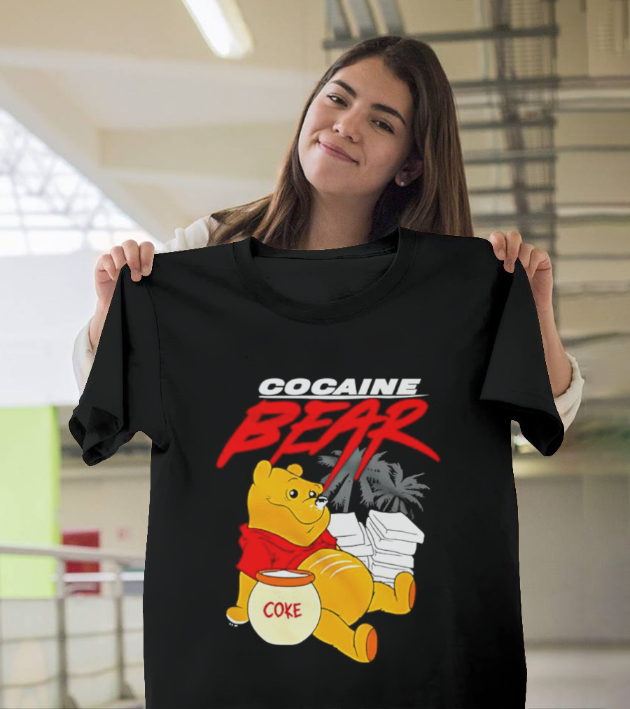 Winnie The Pooh Cocaine Bear Coke Honey Pot T-Shirt