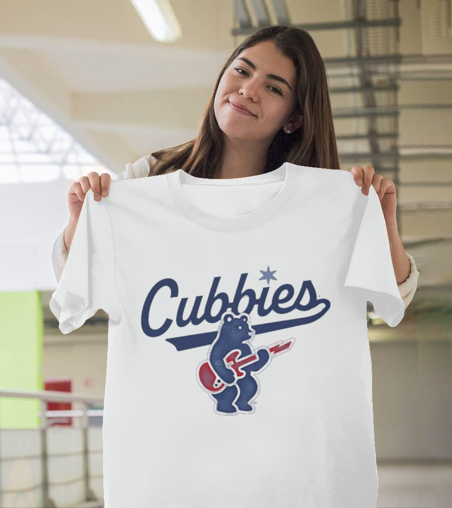 Cubbies Electric Bear Red Guitar Star T-Shirt