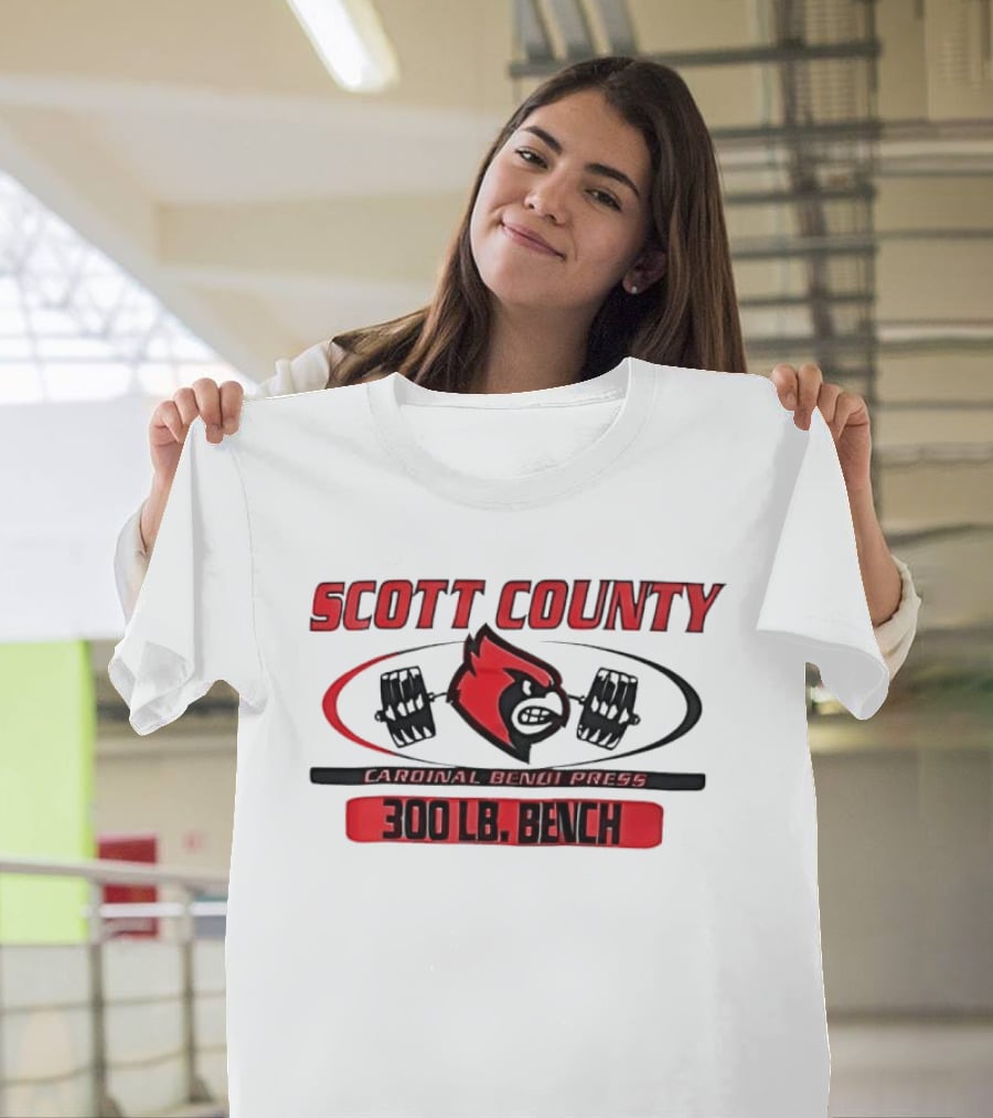 Scott County Cardinal Bench Press Gym T-Shirt