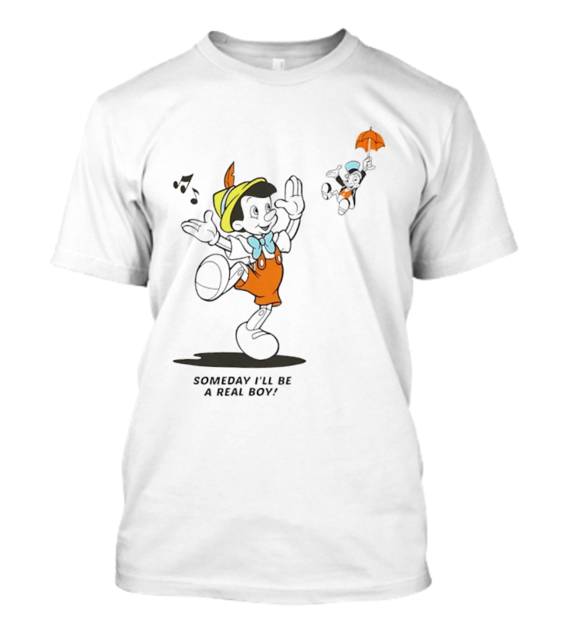 Disney Someday I'll Be A Real Boy Mickey Mouse Pinocchio T-Shirt