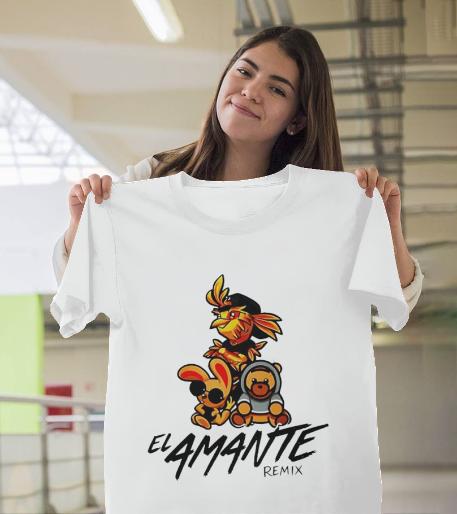 El Amante Remix Cartoon Characters T-Shirt