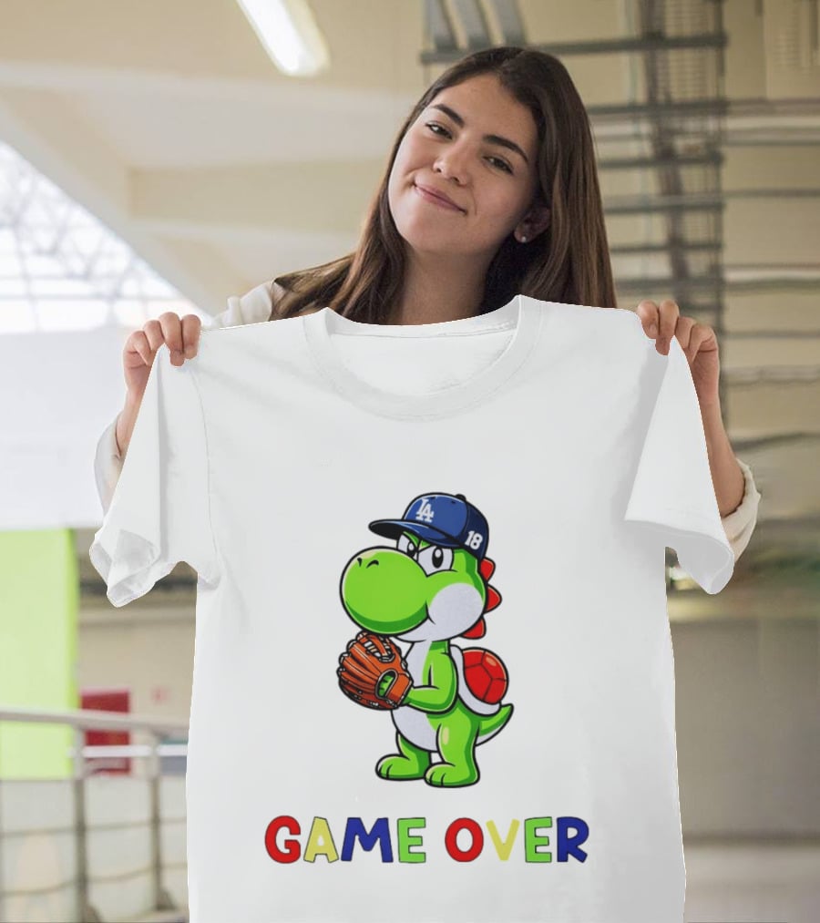 Yoshinobu Yoshi Super Mario LA Dodgers Baseball Game Over T-Shirt