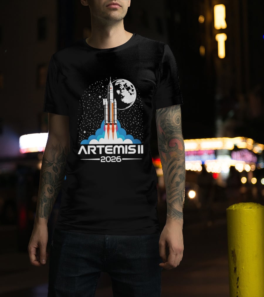 Artemis II 2026 NASA Moon Rocket Mission T-Shirt