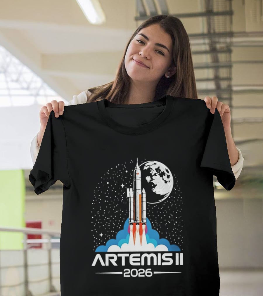 Artemis II 2026 NASA Moon Rocket Mission T-Shirt