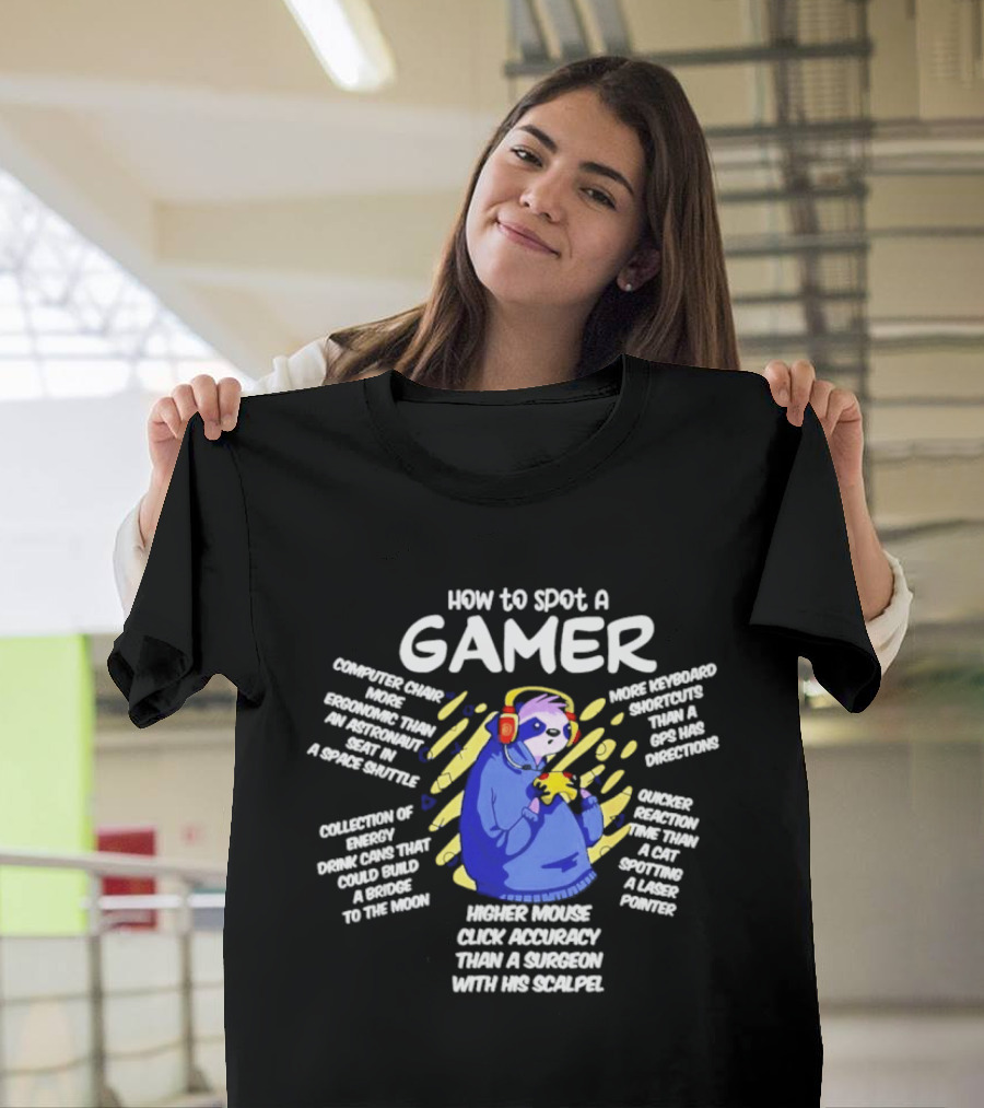 How To Spot A Gamer Cringe Overload In A Simple Gaming Sarcasm Headset Accuracy Snack Stains Keyboard Warrior T-Shirt