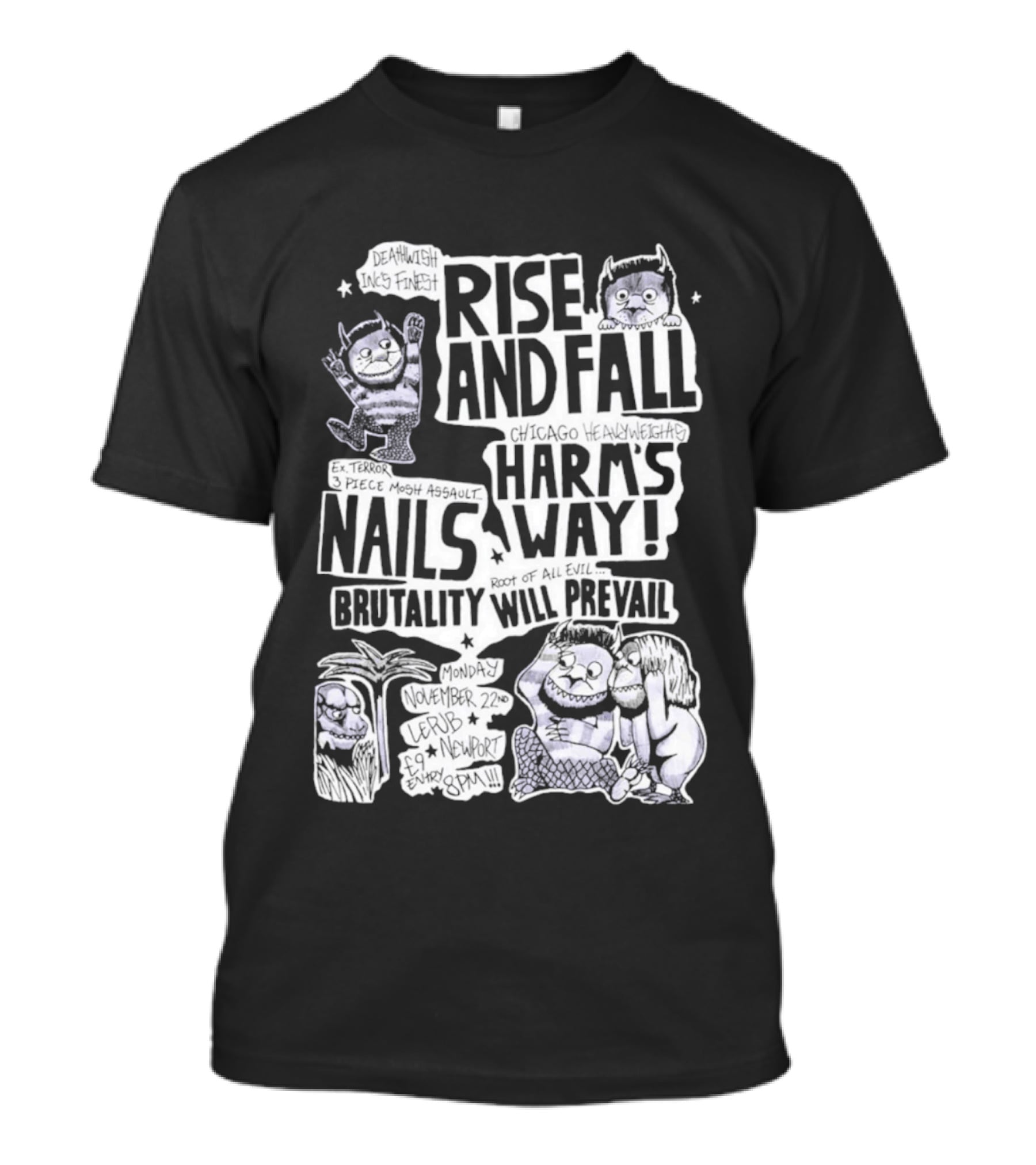 Rise And Fall Harm's Way Nails Brutality Will Prevail T-Shirt