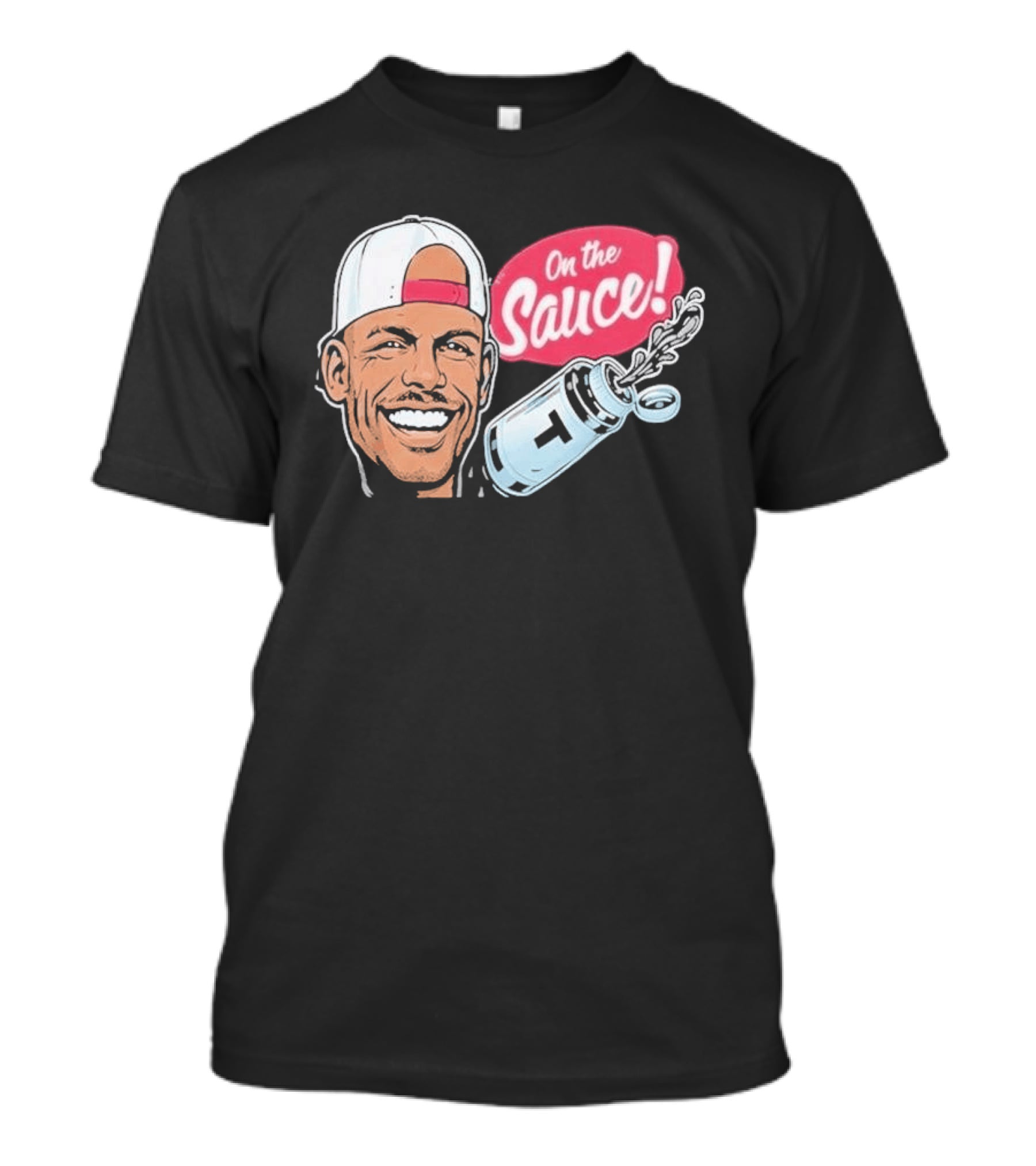 Joey Swoll On The Sauce Smiling Cartoon Character With Salt Shaker T-Shirt