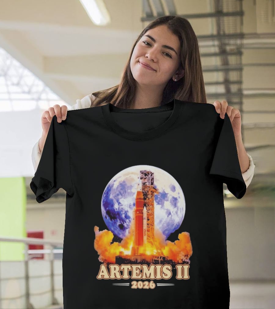 Artemis II Rocket Launch 2026 Moon Exploration T-Shirt