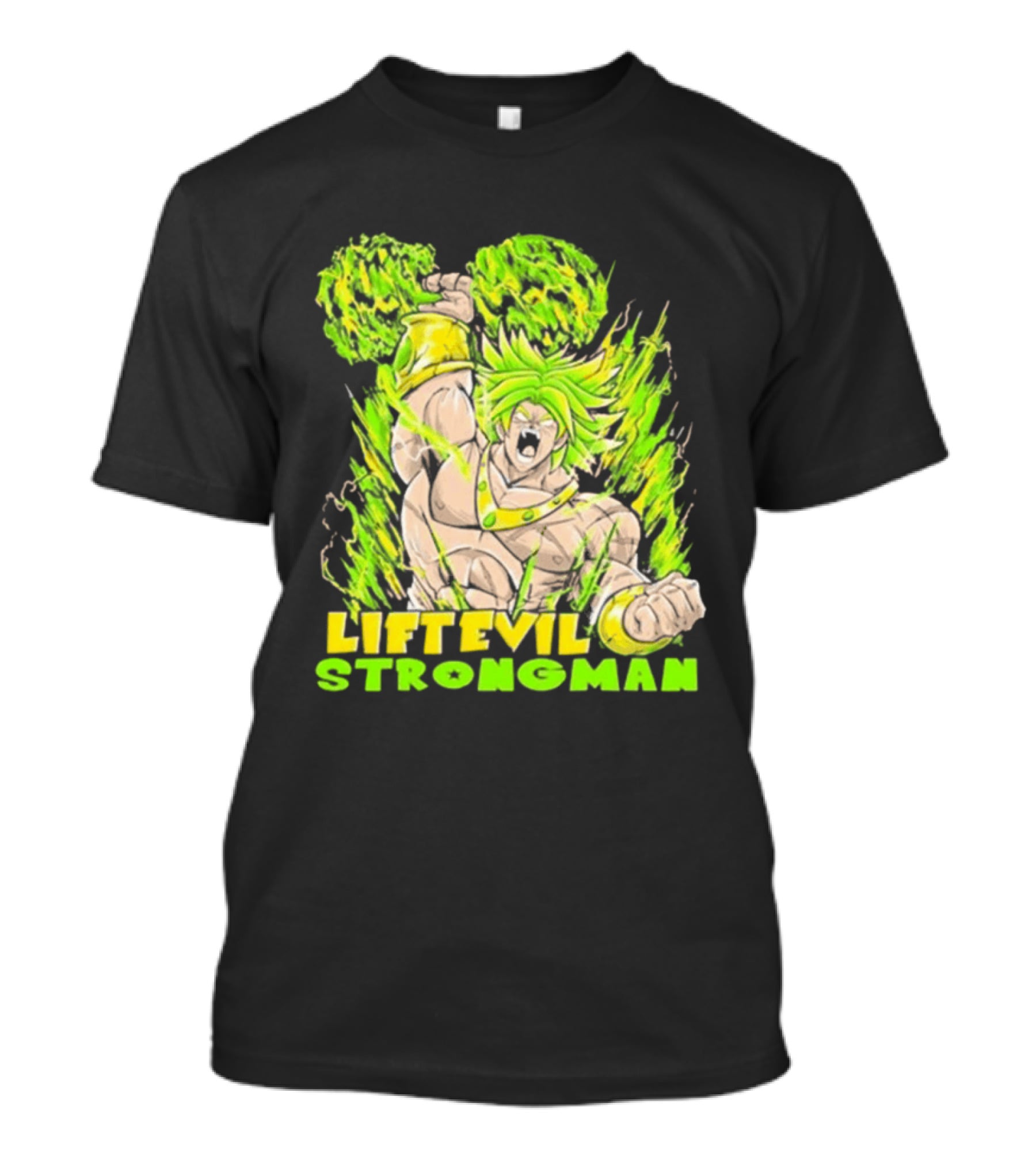 Dragon Ball Z Lift Evil Strongman Broly Power Lifting T-Shirt