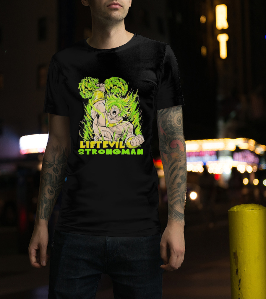 Dragon Ball Z Lift Evil Strongman Broly Power Lifting T-Shirt