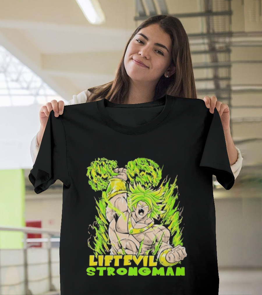 Dragon Ball Z Lift Evil Strongman Broly Power Lifting T-Shirt