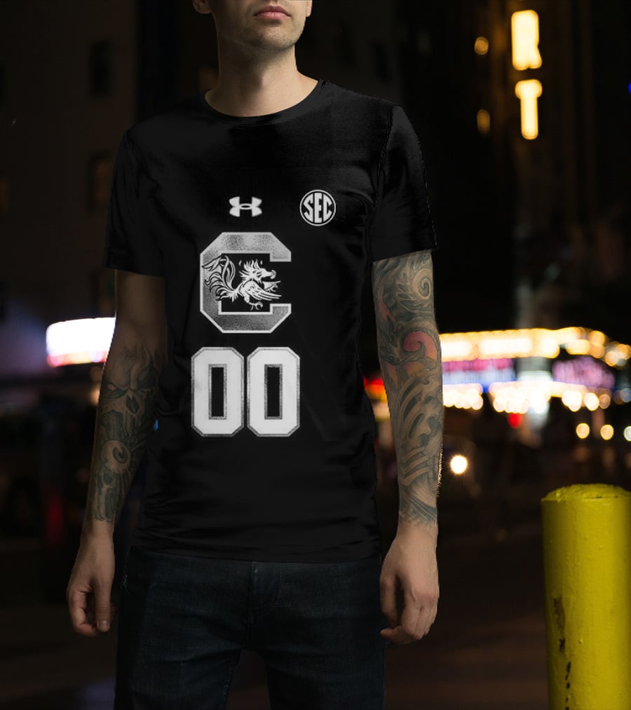 South Carolina Gamecocks Women's Basketball 2026 Uniform Black Custom Under Armour SEC T-Shirt