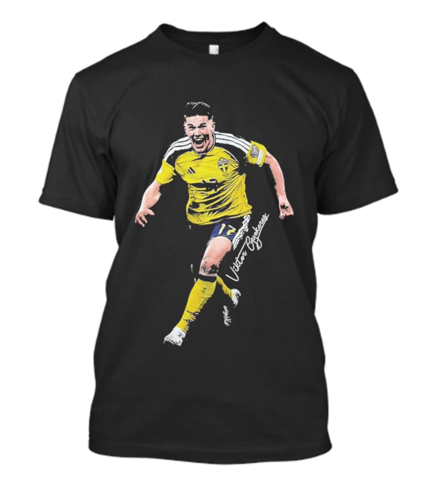 Viktor Gyokeres Player Illustration In Jersey T-Shirt