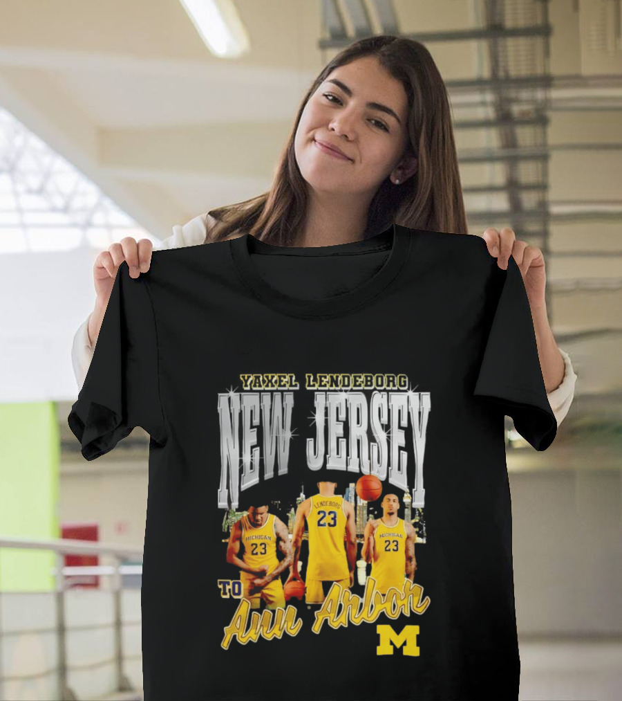 Yaxel Lendeborg New Jersey To Ann Arbor Michigan Wolverines Basketball 90s Streetwear T-Shirt