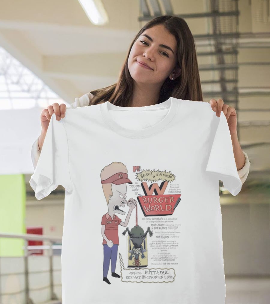Beavis And Butt Head MTV Burger World Comedy Cartoon T-Shirt