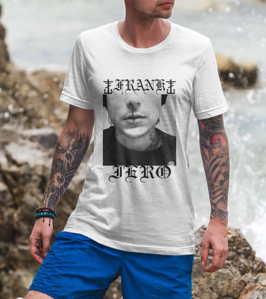 Frank Iero Nose Bleed Portrait Dark Gothic T-Shirt