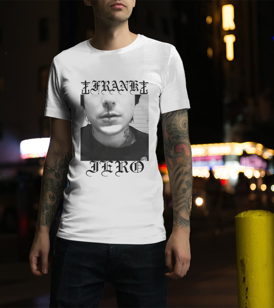 Frank Iero Nose Bleed Portrait Dark Gothic T-Shirt